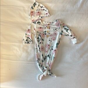 Floral Kids One Piece with Hat